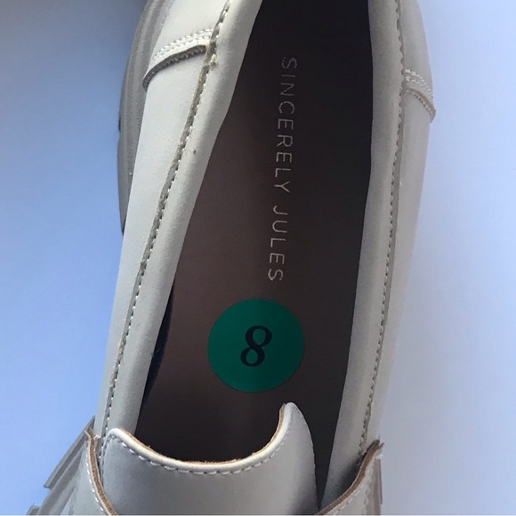 Women’s Sz 8 Sincerely Jules Dylan Chunky Cork Loafers Sand/Neutral | Vegan - Picture 2 of 9